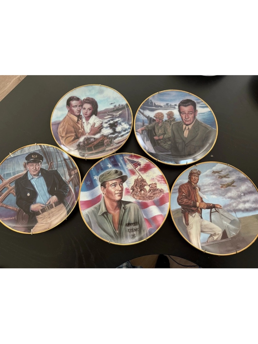 SET OF 5 John Wayne Collectable Plates Republic Films by Ernest Inc Limited Edn